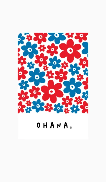 OHANA 赤青 シンプルver.の着せ替えメイン画像