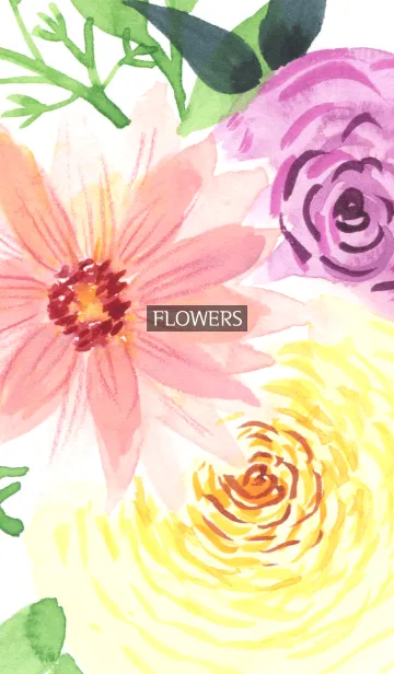 [LINE着せ替え] water color flowers_206の画像1