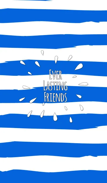 [LINE着せ替え] 青いボーダーで夏を感じよう！の画像1