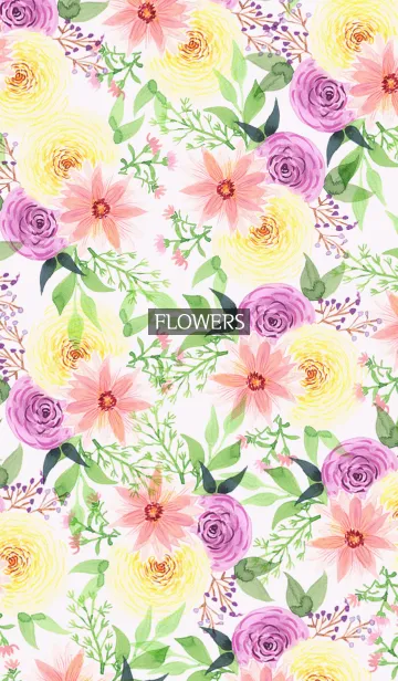 [LINE着せ替え] water color flowers_207の画像1