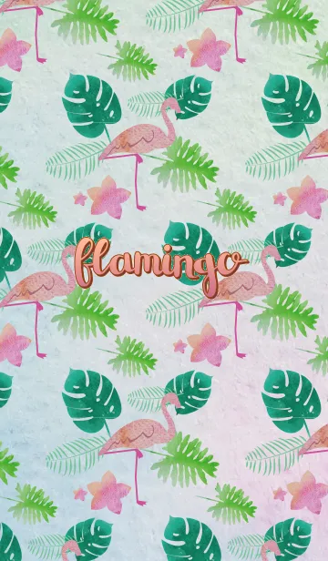 [LINE着せ替え] flamingo_watercolorの画像1