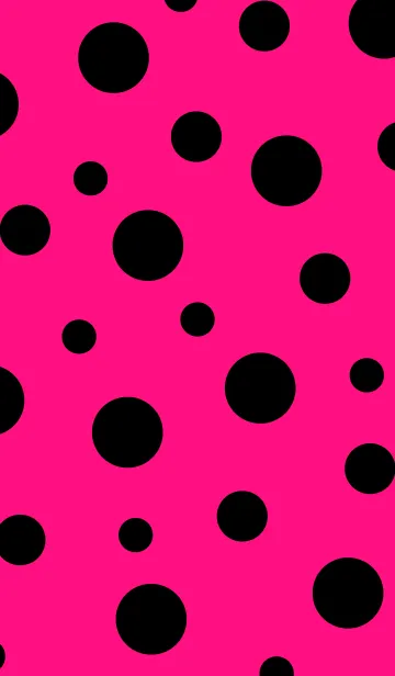 [LINE着せ替え] 黒円-ピンク-の画像1