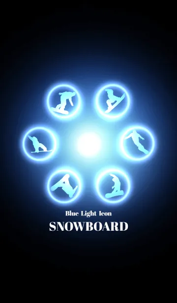 [LINE着せ替え] Blue Light Icon SNOWBOARDの画像1