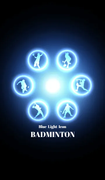 [LINE着せ替え] Blue Light Icon BADMINTON Ver.2の画像1