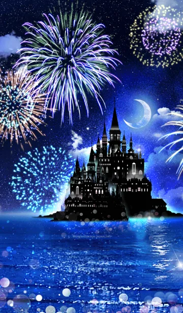 [LINE着せ替え] Fireworks and old castleの画像1