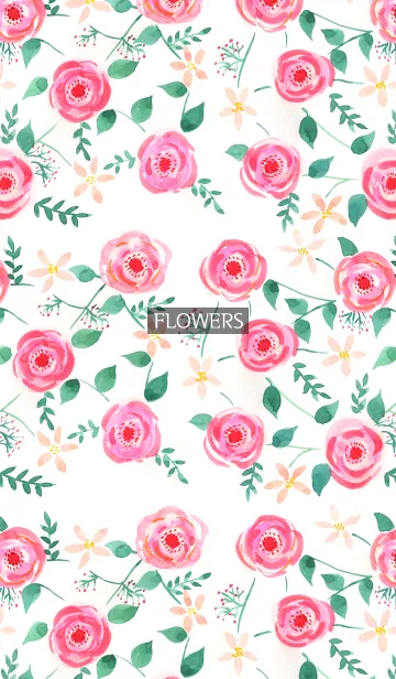 [LINE着せ替え] water color flowers_199の画像1
