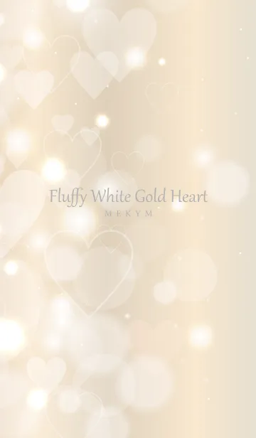 [LINE着せ替え] Fluffy White Gold Heartの画像1