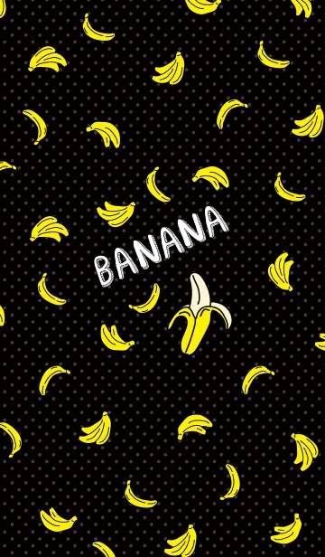 [LINE着せ替え] バナナ-手書き黒-の画像1