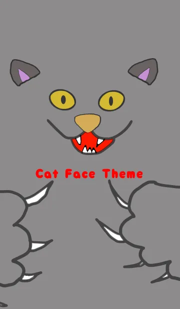 [LINE着せ替え] ネコの顔の着せかえの画像1