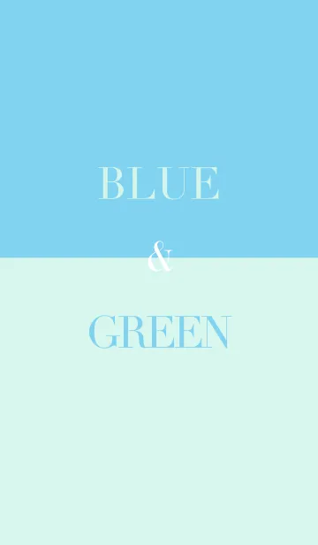 [LINE着せ替え] ブルー ＆ グリーンの画像1