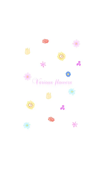 [LINE着せ替え] Various color flowersの画像1