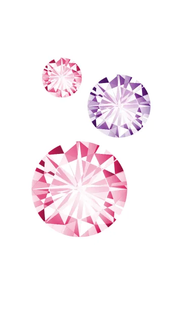 [LINE着せ替え] シンプルなダイヤモンド×ピンク＆紫の画像1