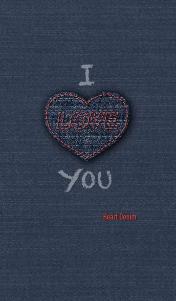 Love heart denim ～ラブハートのデニムのLINE着せ替え