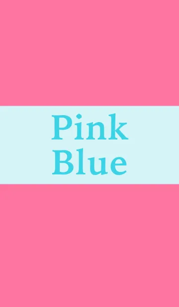 [LINE着せ替え] ピンク ＆ ブルーシンプルの画像1
