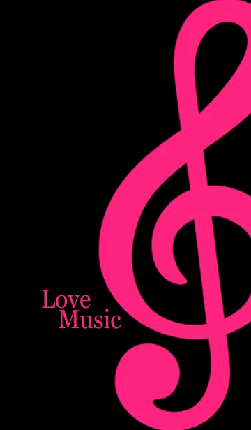[LINE着せ替え] Love Music -pink ＆ black-の画像1