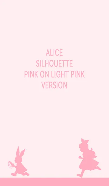 [LINE着せ替え] アリスシルエット ピンクオンライトピンクの画像1