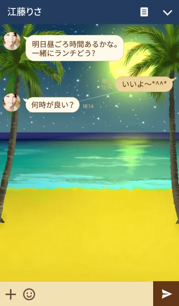 [LINE着せ替え] hawaiian nightの画像3