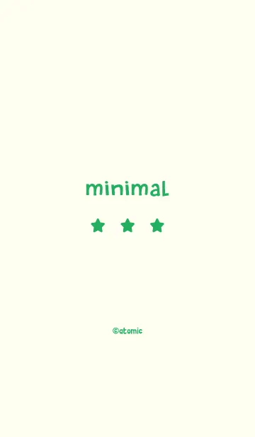 [LINE着せ替え] ミニマル B式 <白緑>の画像1