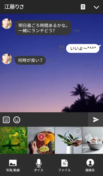 [LINE着せ替え] Sunset is the beginning of the nightの画像4