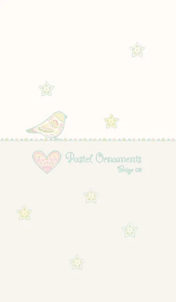 [LINE着せ替え] パステル・オーナメント/ベージュ05の画像1