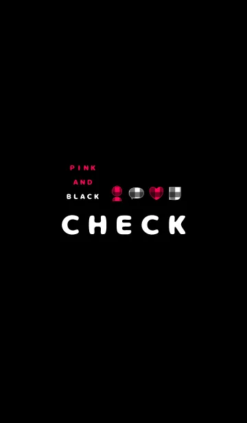 [LINE着せ替え] PINK AND BLACK CHECKの画像1