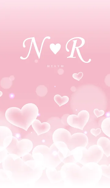 [LINE着せ替え] Initial -N＆R- Heart cloudの画像1