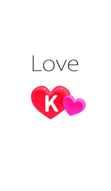 [LINE着せ替え] ハート イニシャル "K"の画像1
