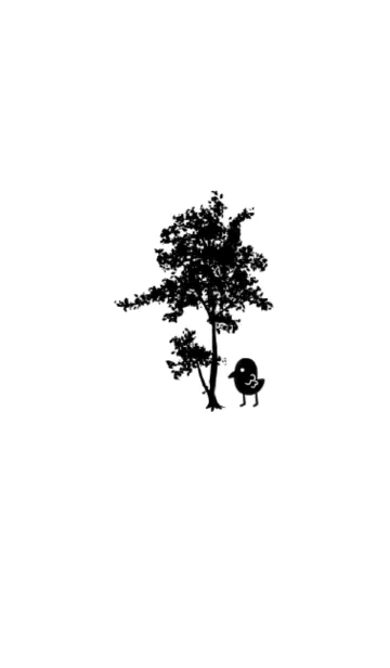 [LINE着せ替え] 木と鳥simpleの画像1