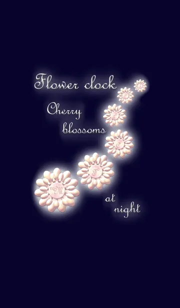 [LINE着せ替え] Flowor clock ~Cherry blossoms at night~の画像1