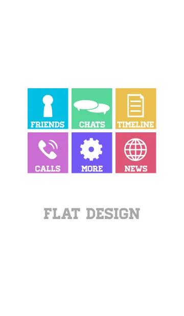 [LINE着せ替え] FLAT DESIGN Multi Color Ver.の画像1