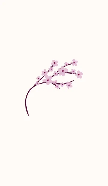 [LINE着せ替え] Sakura Flower Pink Beige Cherry Blossomの画像1