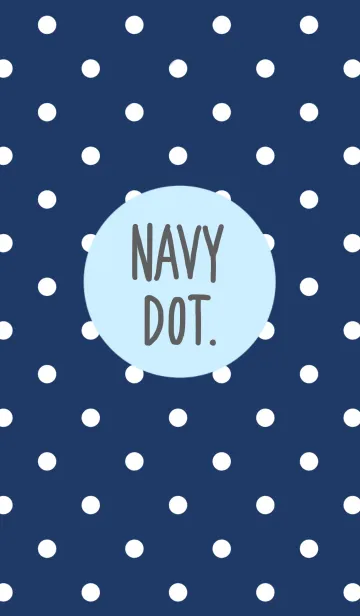 [LINE着せ替え] ネイビーdotの画像1