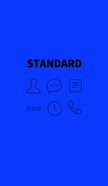 [LINE着せ替え] STANDARD - BLACK ＆ BLUEの画像1