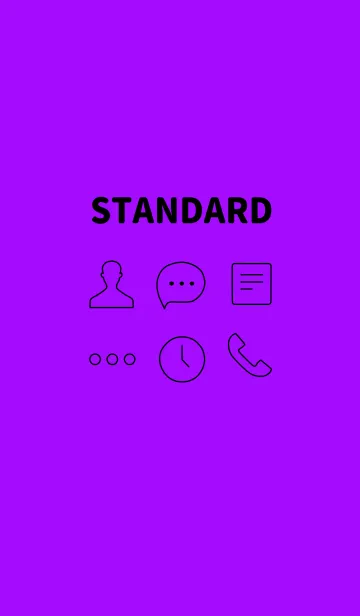 [LINE着せ替え] STANDARD - BLACK ＆ PURPLEの画像1