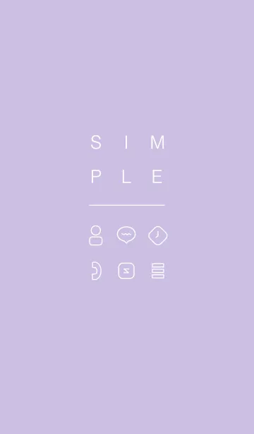 [LINE着せ替え] SIMPLE / パープルの画像1