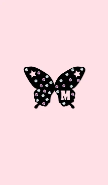 [LINE着せ替え] Jewelry Butterfly INITIAL -M-の画像1