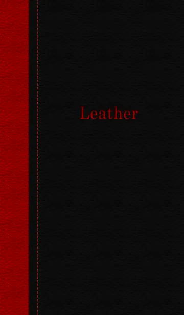 [LINE着せ替え] Leather black×redの画像1