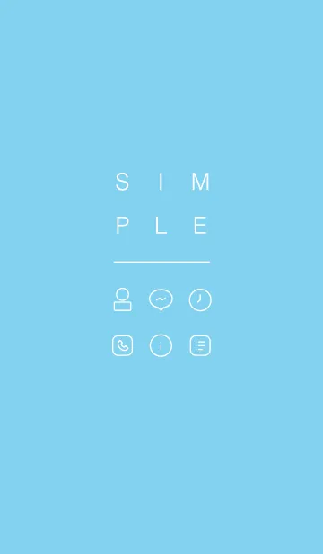 [LINE着せ替え] SIMPLE / ブルーの画像1
