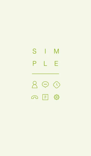 [LINE着せ替え] SIMPLE / ライトグリーンの画像1