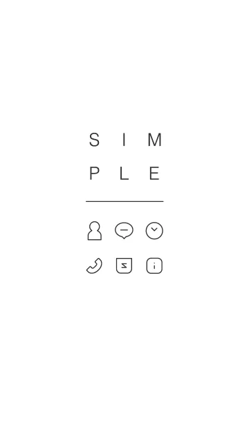 [LINE着せ替え] SIMPLE / ホワイトの画像1