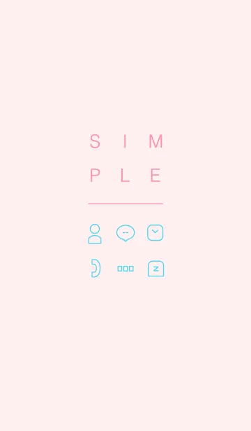[LINE着せ替え] SIMPLE / ピンクブルーの画像1