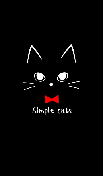 [LINE着せ替え] Simple cats. [ver.black]の画像1