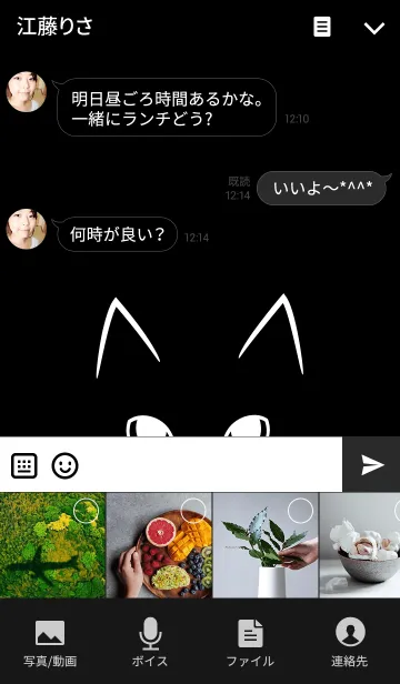 [LINE着せ替え] Simple cats. [ver.black]の画像4