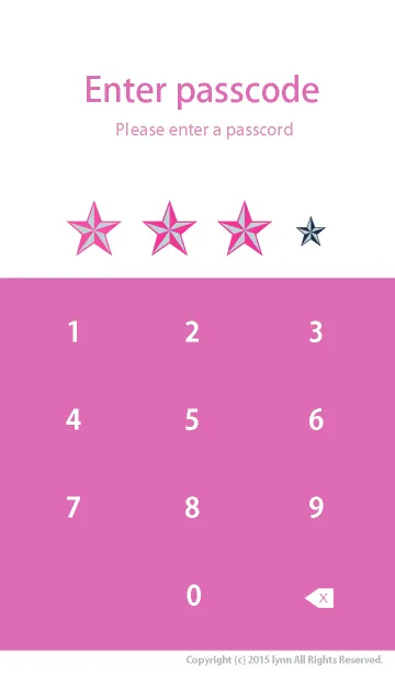 [LINE着せ替え] Enter passcode*Pの画像1