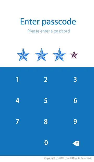 [LINE着せ替え] Enter passcode*Bの画像1