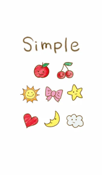 White Simple Smileの着せ替えメイン画像