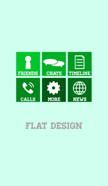 [LINE着せ替え] FLAT DESIGN Green Ver.の画像1