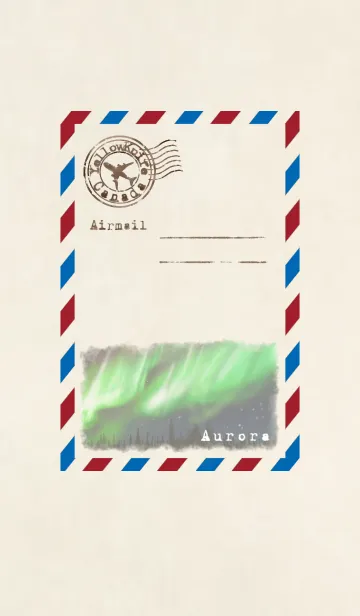 [LINE着せ替え] Airmail Yellowknife Canada Aurora Ver.の画像1