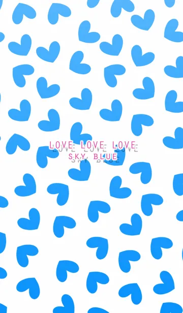 [LINE着せ替え] LOVE LOVE LOVE スカイブルーの画像1
