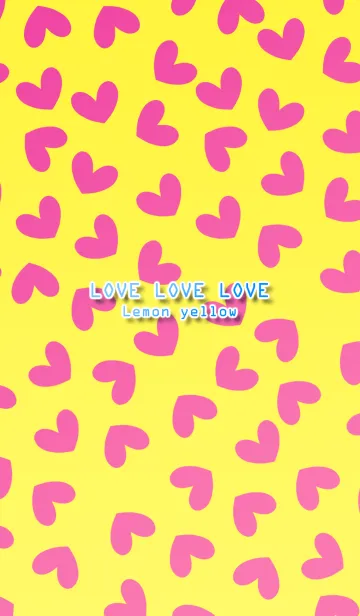 [LINE着せ替え] LOVE LOVE LOVE レモンイエローの画像1
